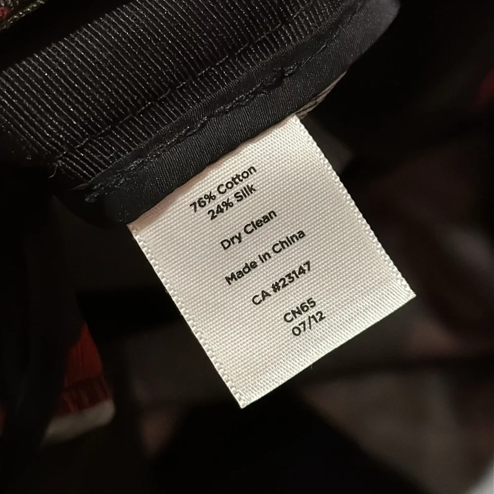 Talbots floral rose Heritage Pants silk cotton blend - Picture 7 of 9